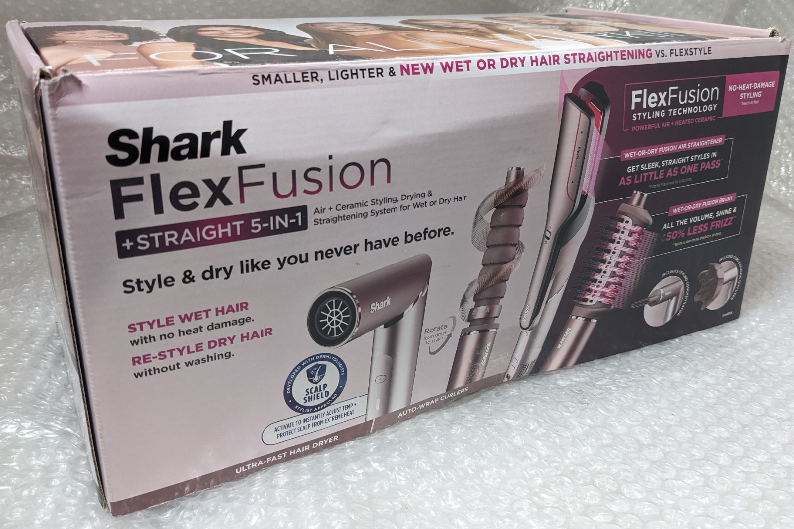 Shark FlexFusion Straight 5-in-1 Air Styler &Dryer + All Accessories Attachments