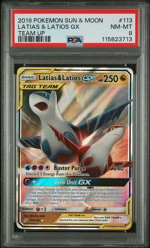 Latias & Latios-GX graded PSA 8 for sale on eBay