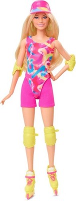 Barbie Movie Margot Robbie Skating Doll Neon Outfit Pink Biker Shorts HRB04