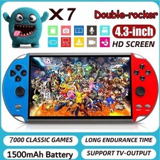 Retro Handheld Game Console 7000+ Games Video Games X7 4.3" Consoles 8GB Gifts