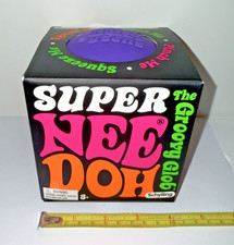NEW Super NeeDoh Jumbo 4.5" Squishy Stress Ball Sealed Schylling Fidget Toy PURP