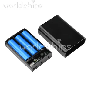 DC 5V 12V Dual Output Power Bank Battery Case DIY 3x 18650 Battery Box w/ Switch
