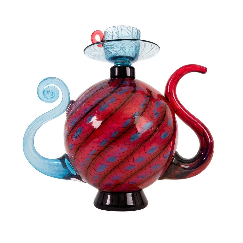 Tetera figurativa de vidrio artístico Christian Thirion única en su clase Foto 3 de 4