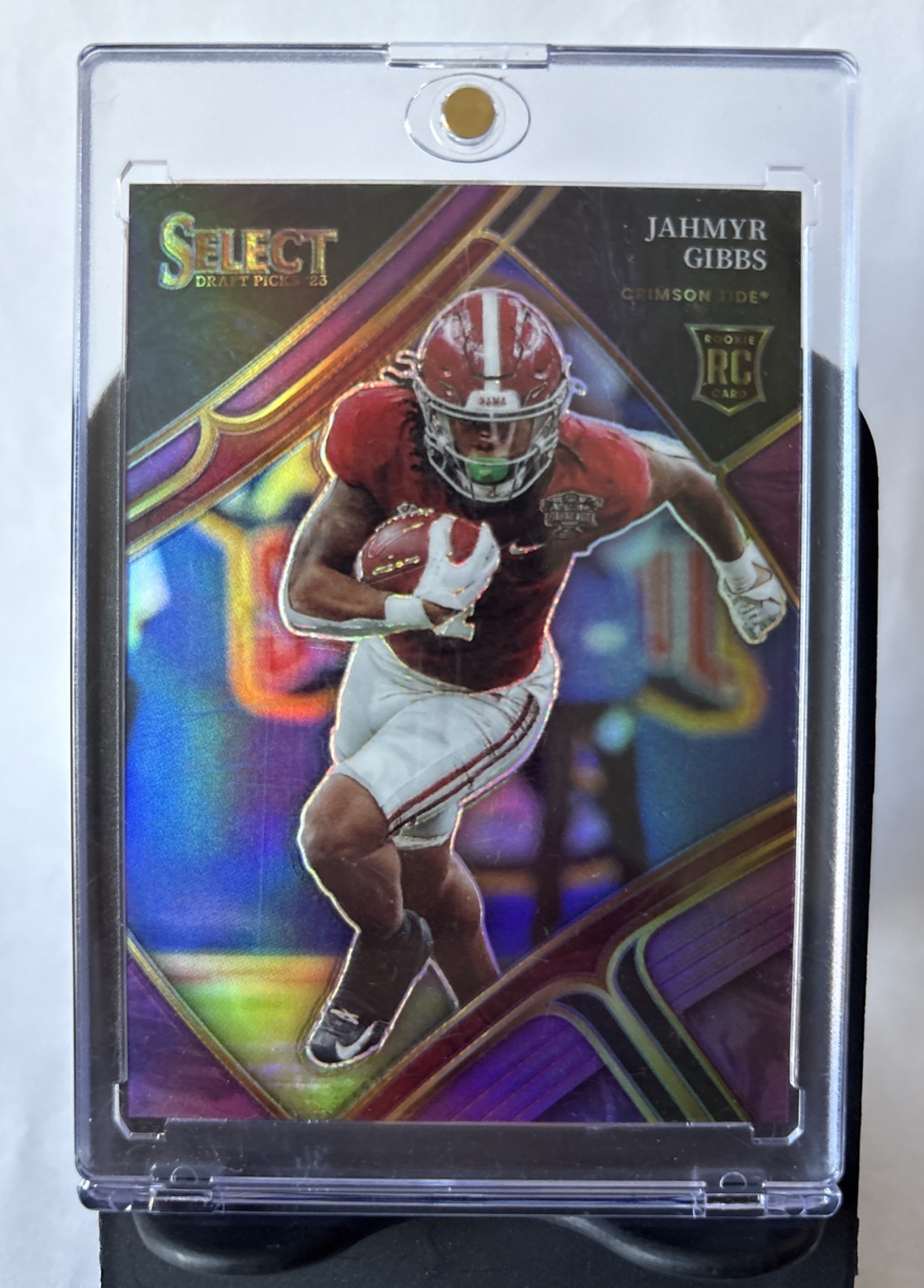 2023 Select Draft Picks Purple Prizm 110 Jahmyr Gibbs /75 Rookie RC Bama/lions
