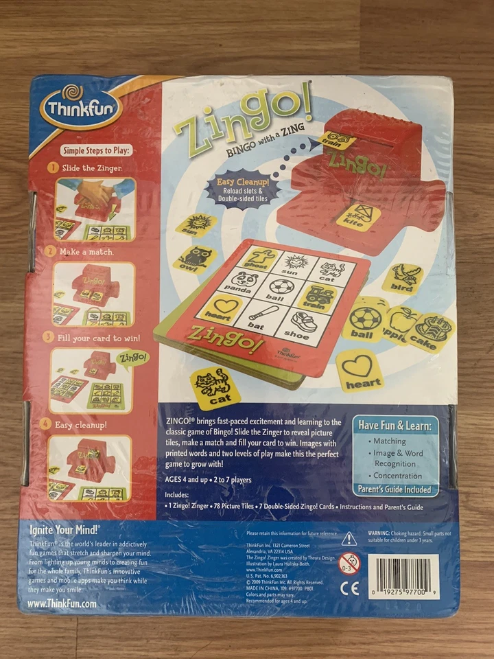 New damaged box Think Fun Bingo Zingo Board Game toy for kids free shipping - Image 3 of 3
