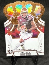 Quartney Davis 2020 Chronicles Draft Picks Crown Royale Football Rookie Card