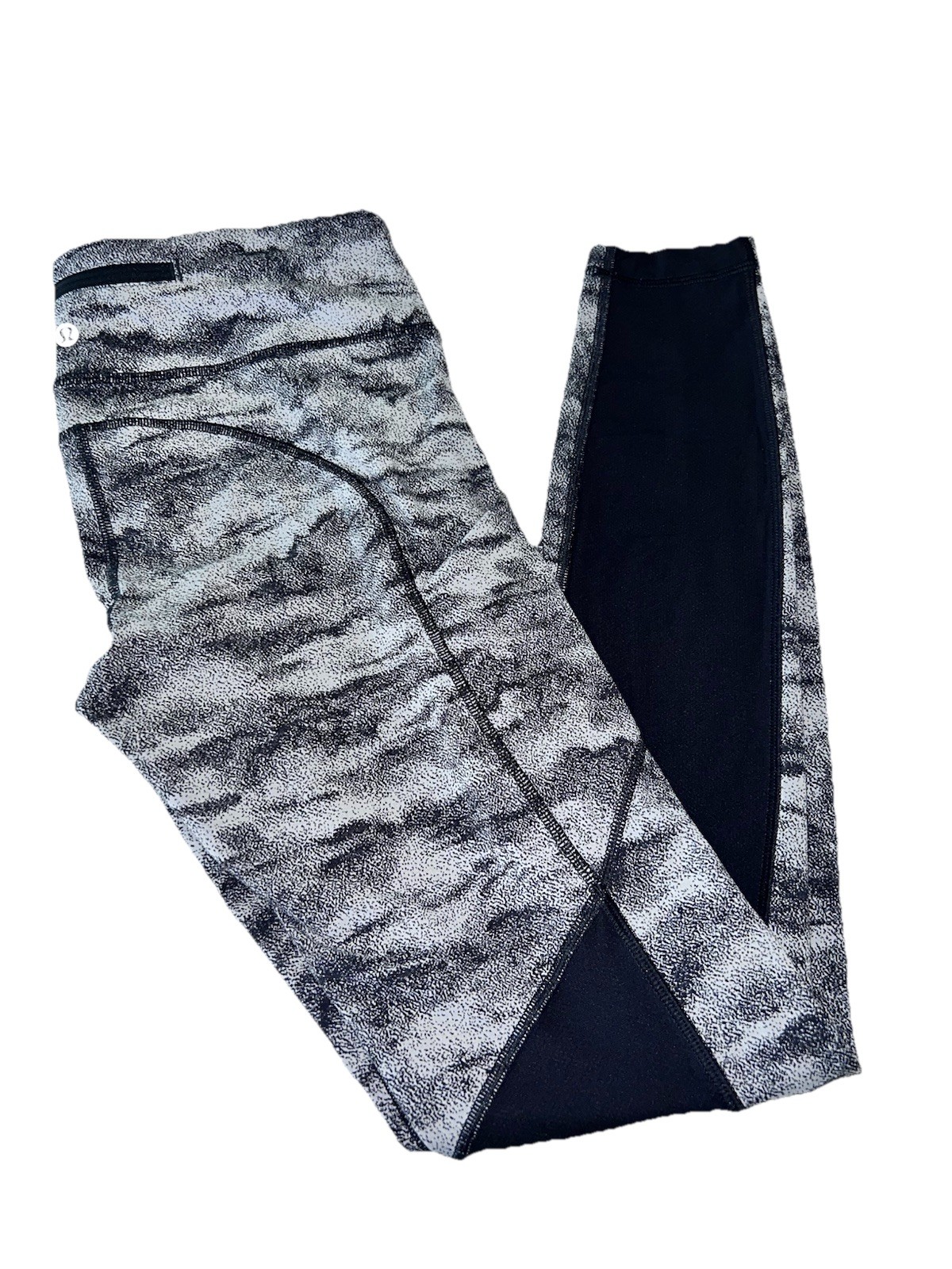 Lululemon Speed Tight Power Luxtreme Black White Size 6 Full Length
