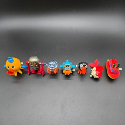 lot of 7 Vintage 80 s Wind Up Plastic Toy TOMY Octopus robot plane fish