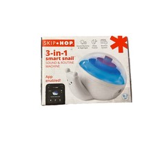 Skip Hop Smart Snail Sound Routine Machine App-Controlled Sleep Trainer White