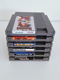 Lot Of 6 Nintendo NES Games W/ Replacement Labels; Castlevania III, Donkey Kong