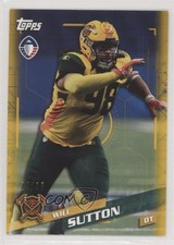 2019 Topps Alliance of American Football Gold 24/25 Will Sutton #30 0g0
