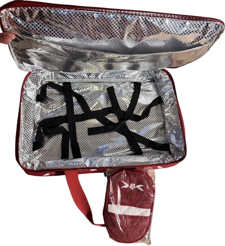 Temptations By Tara Tote Old World Confetti Casserole Transport Carrier Hot Or C - Picture 2 of 11