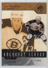 2003-04 SP Authentic Breakout Seasons 217/500 Joe Thornton #B4 HOF 13h2