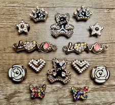 14pc Butterfly Bear Gem Bling Glam Shoe Charms for Crocs or Shoe Laces