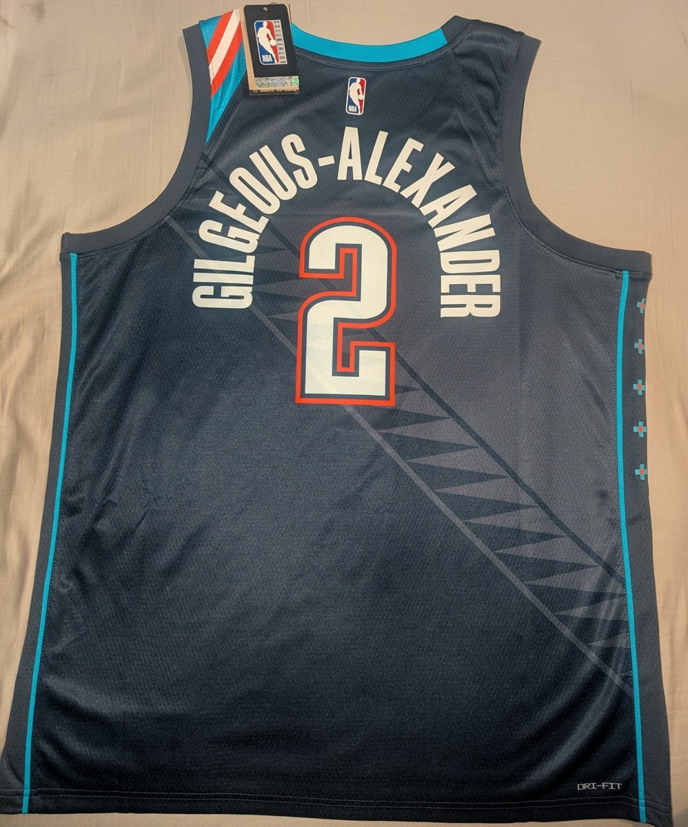 NWT! 🔥 Shai Gilgeous-Alexander #2 OKC Thunder 25/26 City Stitched