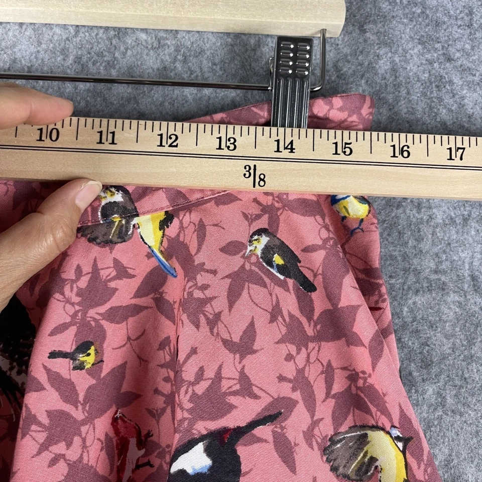 Lindy Bop Peggy Falda Mujer Grande Rosa Plisada Estampado de Pájaro Retro Rockabilly Foto 4 de 4