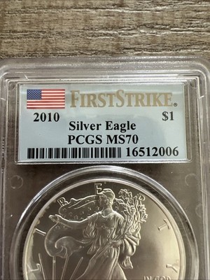 2010 FirstStrike Silver Eagle Dollar PCGS MS70 1 Troy Ounce | eBay