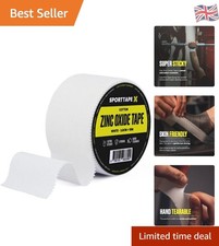 White Zinc Oxide Tape - 3.8cm x 10m for Ankle and Wrist Stability During Sports 1.20 per metre