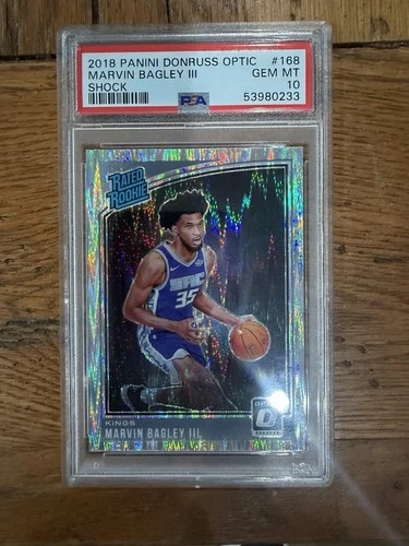 Panini 2018-19 Donruss Optic Marvin Bagley III #168 Shock PSA 10 Kings NBA