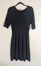 Vince Camuto Navy Blue Textured Sweater Dress Size Medium M