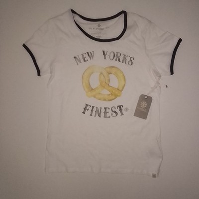 Element New Yorks Finest Brezel Damen T-Shirt Weiß Größe M