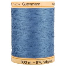 Gutermann Natural Cotton Thread Solids 876yd-Indigo Blue - 3 Pack
