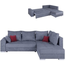 Ecksofa - anthrazit - Microfaser - mit Liegefunktion Sofa Wohnlandschaft Couch