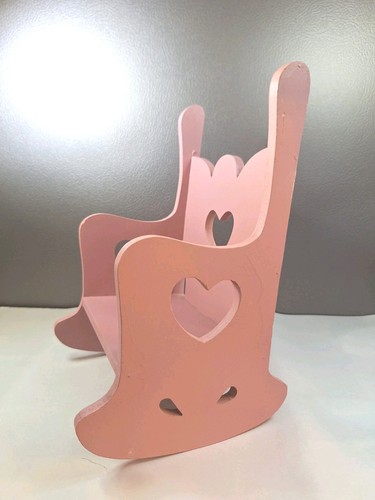 Vtg Doll Musical Rocking Chair Cutout Hearts Design " Edelweiss" Cottage Core - Picture 8 of 9