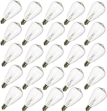 25-Pack ST35 Light Bulbs Replacement Edison Clear -5 Watts C7/E12 
