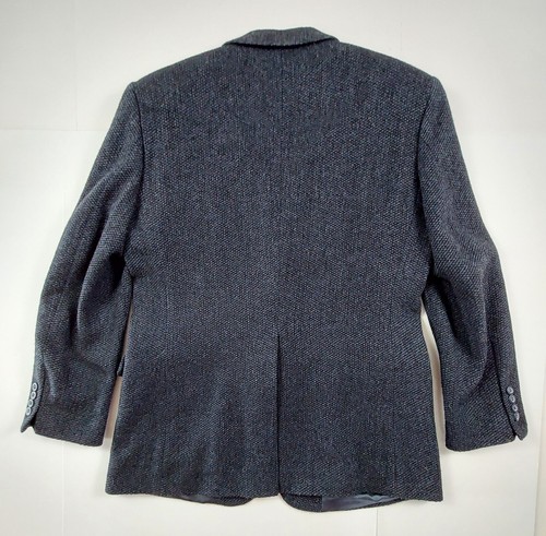 Barrington Suit Jacket Mens Size 46 Blue 2 Button Front 4 Button Sleeve Wool - Picture 2 of 10