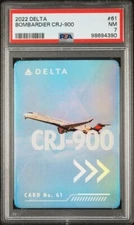 Delta Airlines Pilot Trading Cards #61 Bombardier CRJ900 Collectible PSA 7 PoP 1