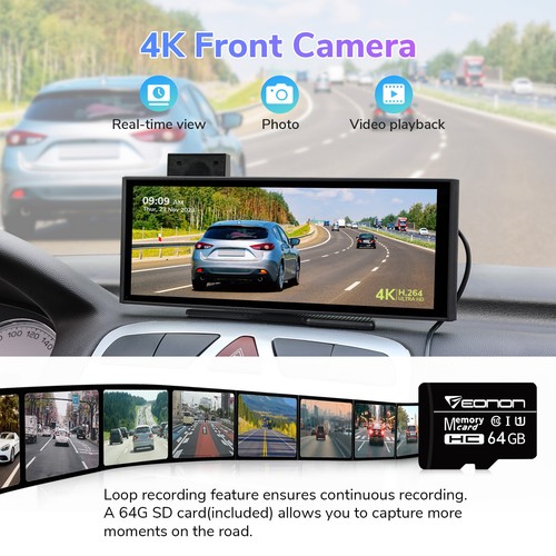 10.2" 4K Portable Car Stereo Radio Wireless CarPlay Android Auto IPS TouchScreen - Picture 7 of 17
