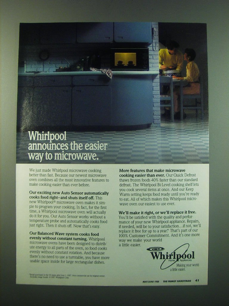 1988 Whirlpool Microwave Ad Reveals Simpler Microwave Cooking