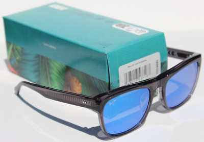 MAUI JIM S-Turns POLARIZED Sunglasses B872-14 Translucent Gray/Blue Hawaii NEW