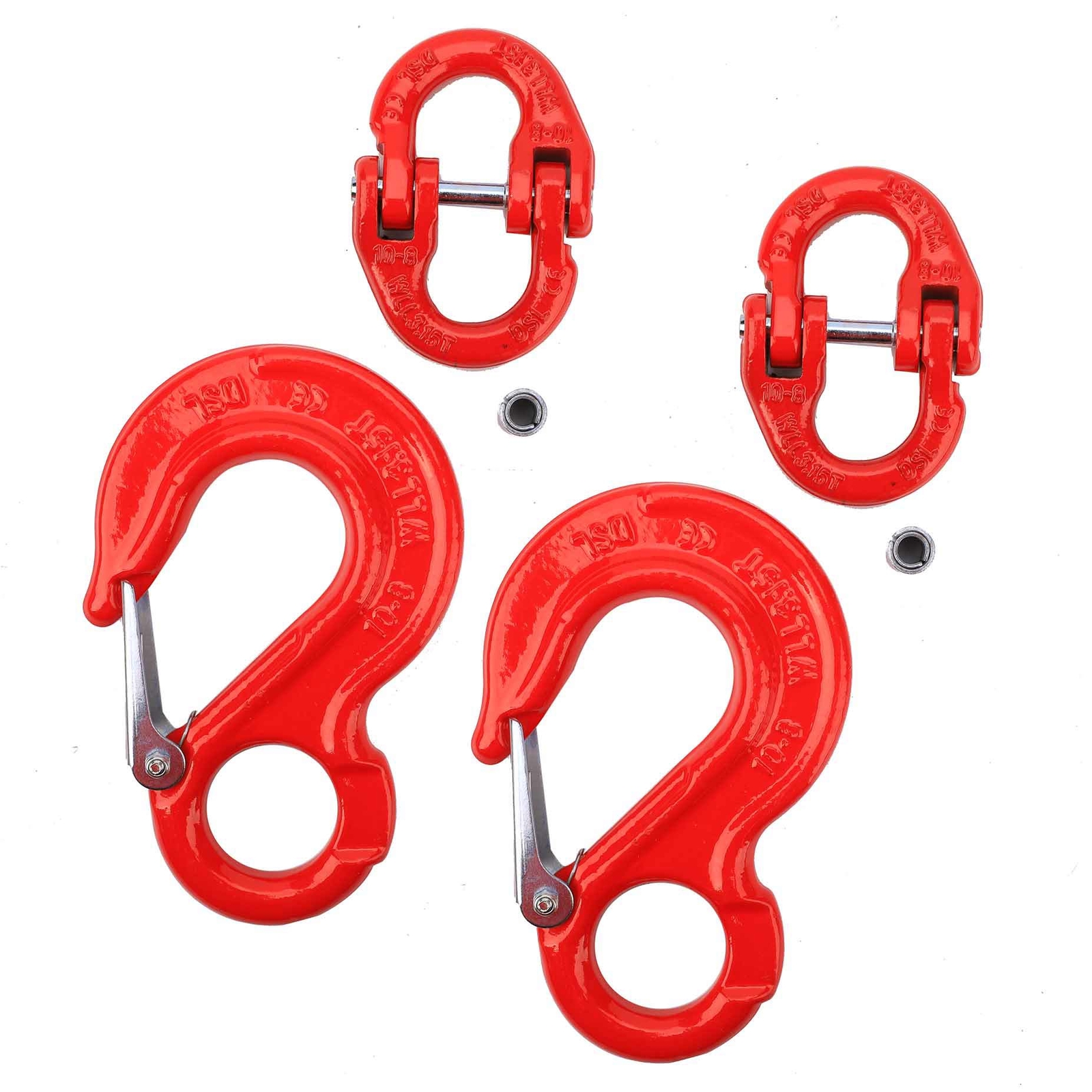 2x 10mm 8mm Hammerlock + Slip Hook Safety Chain Caravan Trailer