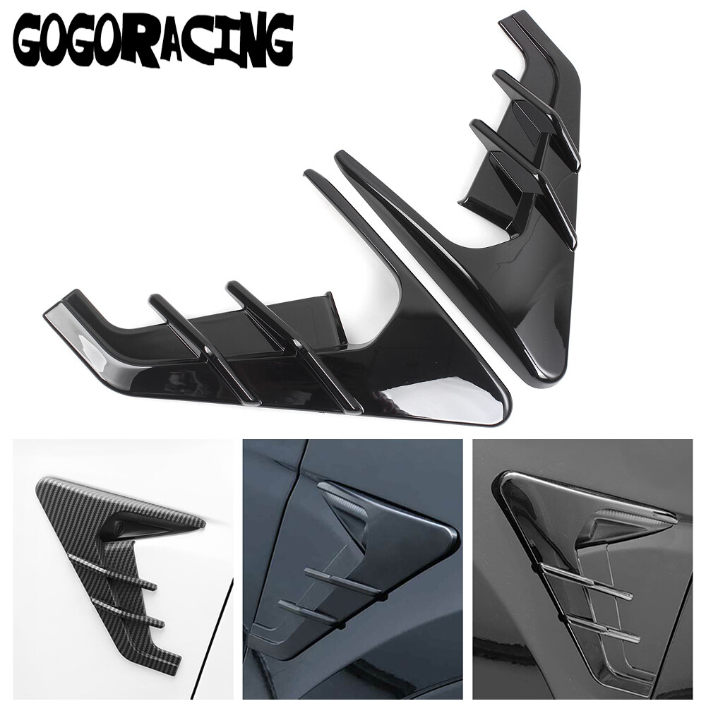 For 2021 Tesla Model 3/Y Glossy Black Side Fender Camera Flank Cover Accessories