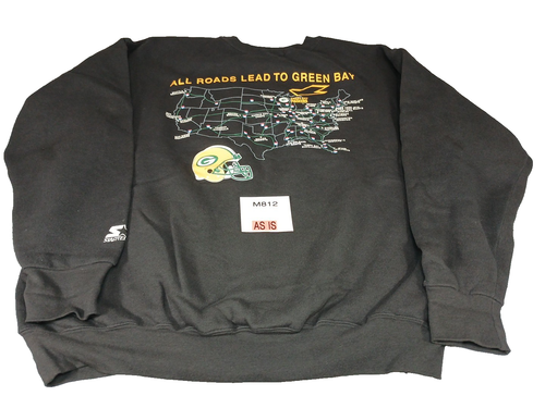 Vtg Starter NFL Green Bay Packers Mike Holmgren Black XL Graphic Sweatshirt M812 - Picture 13 of 17