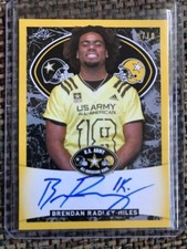 BRENDAN RADLEY-HILES Oklahoma 2018 Leaf Army All-American YELLOW Tour AUTO 9/10