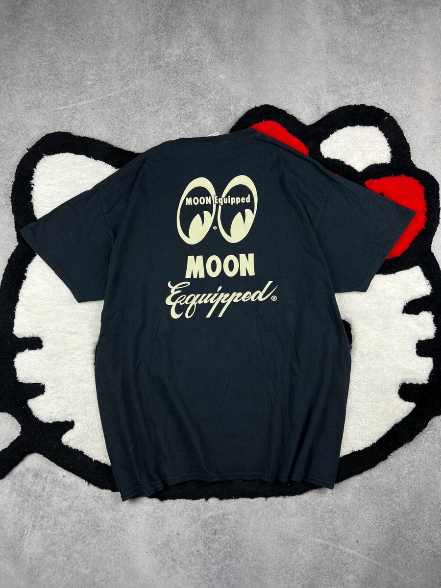 90s USA製 SJOBECK MOON EYES skate tシャツ XL Vintage Mooneyes Equipped 90s Retro Tee Shirt Men's Black