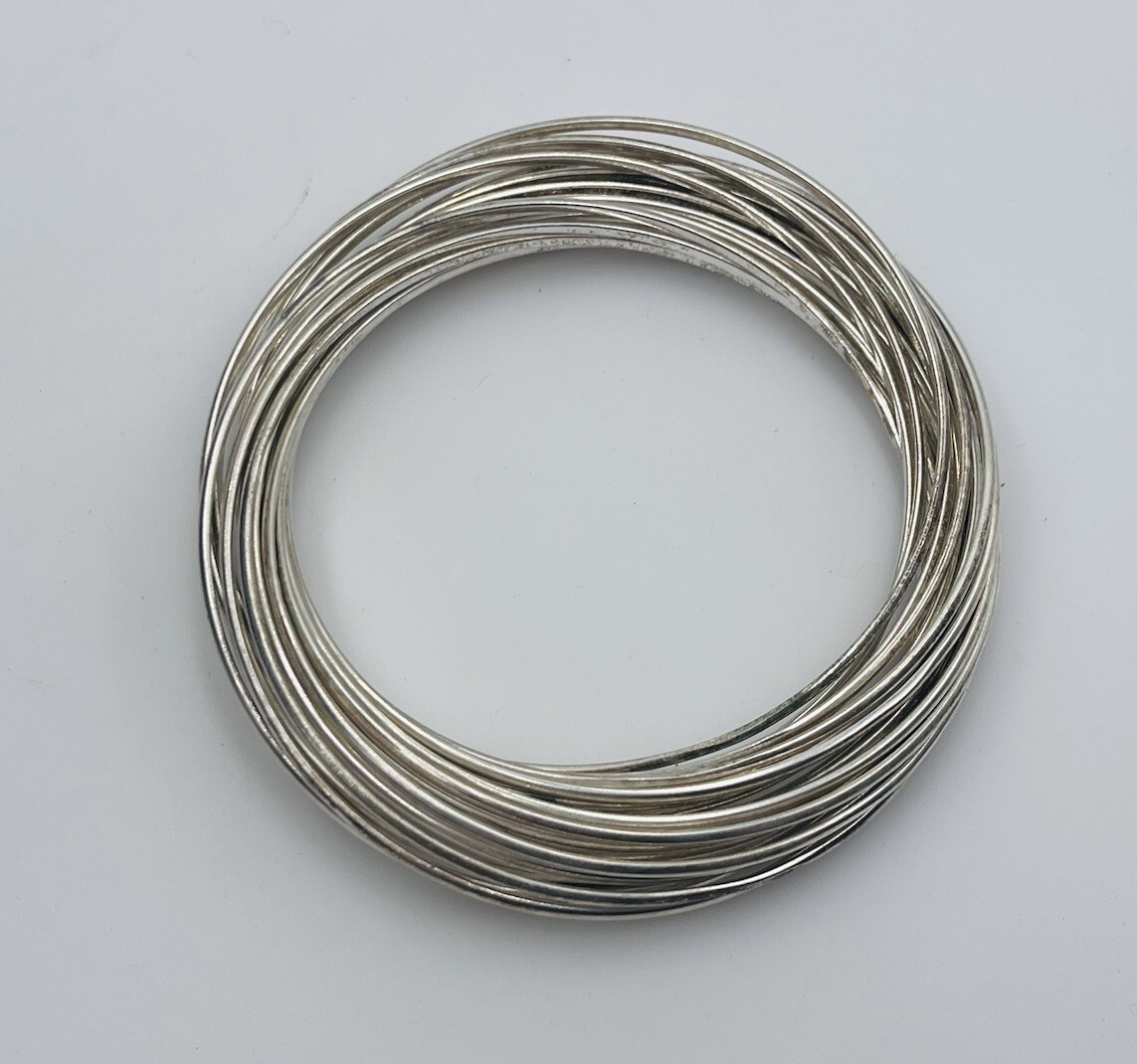Silpada Sterling Silver 21 Ring Rolling Bangle Sa… - image 2