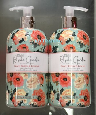 (2-Pack) BAYLIS & HARDING ~ Royal Garden PEACH PEONY & JASMINE Luxury HAND WASH