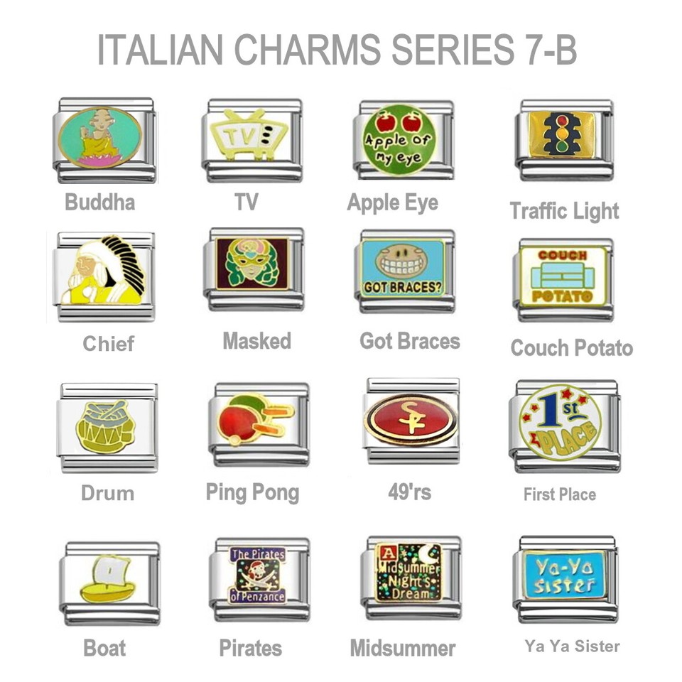 Italian Charms Classic 9mm Size for charm bracelets Series 7C Sold ...