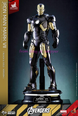 Hot Toys MMS741D61 Iron Man Mark VII Black And Gold Version 1/6 In