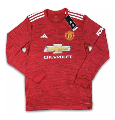 Adidas 2020-21 Manchester United Home Long Sleeve Red Jersey Men's