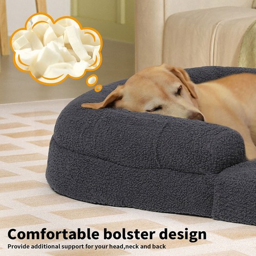 Pet Dog Calming Bed Cat Sofa Beds Removable Washable Mat Waterproof Linner Warm - Picture 455 of 462