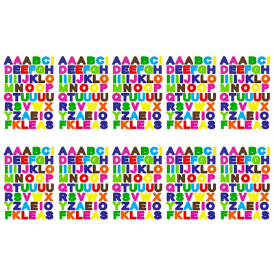 480x Buchstaben Sticker Alphabet ABC Aufkleber Bunt für Schuleinführung Basteln