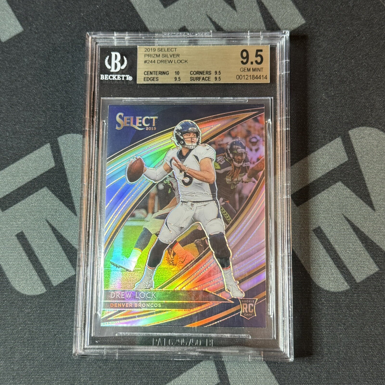 2019 Panini Select Drew Lock Field Level Silver Rookie BGS 9.5 Gem Mint #244