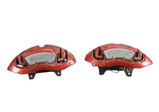 05-11 Bentley Continental Front Left Right Side Brake Calipers Red Oem 05-11 Bentley Continental Front Left Right Side Brake Calipers Red Oem