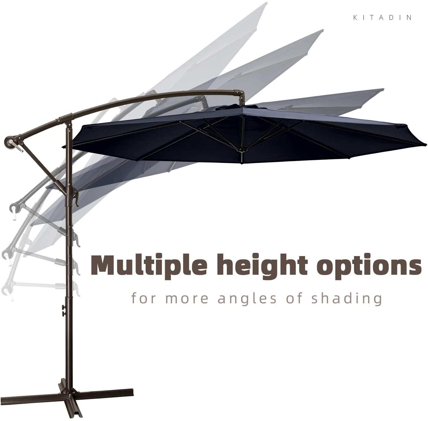 Kitadin Offset Umbrella 10ft Cantilever Patio Hanging Umbrella Outdoor Market For Sale Online
