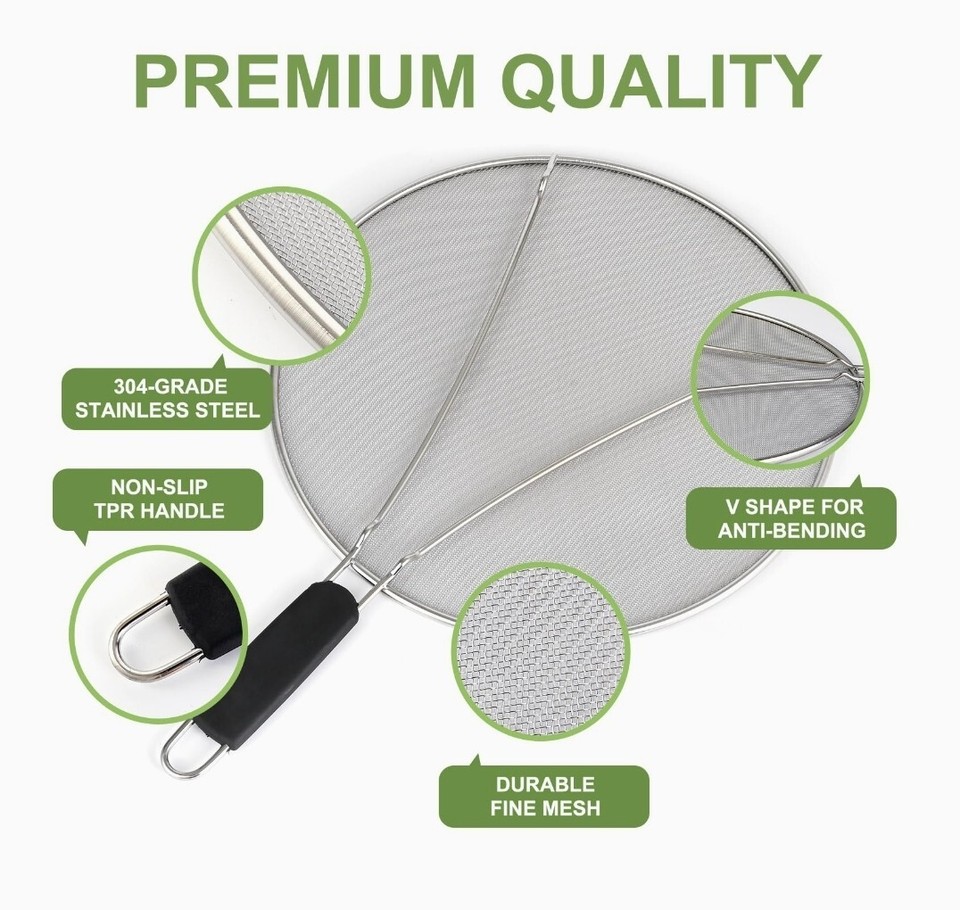 13’’ Stainless Steel, Grease Splatter Guard eBay